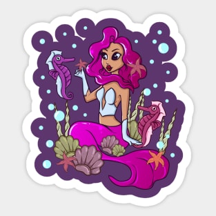 Mermaid Seahorse Cute Ocean Mythical Magical Sticker